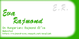 eva rajmond business card